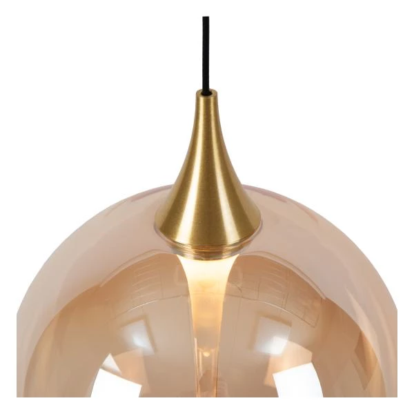 Lucide Premium GISELA - Pendant light - Ø 36 cm - LED Dim. - 3x4,3W 2700K - Amber - detail 1